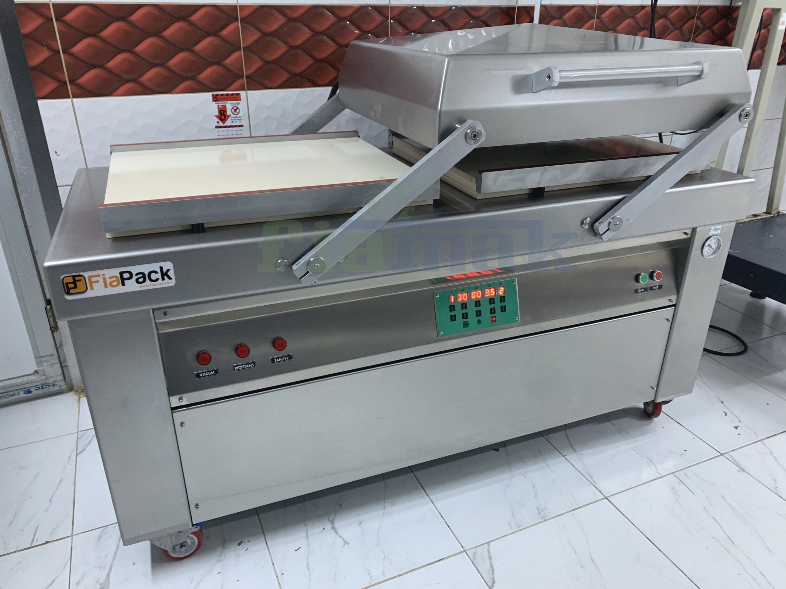Fiapack Vakum Makinası 70 Cm Profesyonel Tamburlu Vakum Çift Odalı Vakumlama Makinesi - Görsel 2