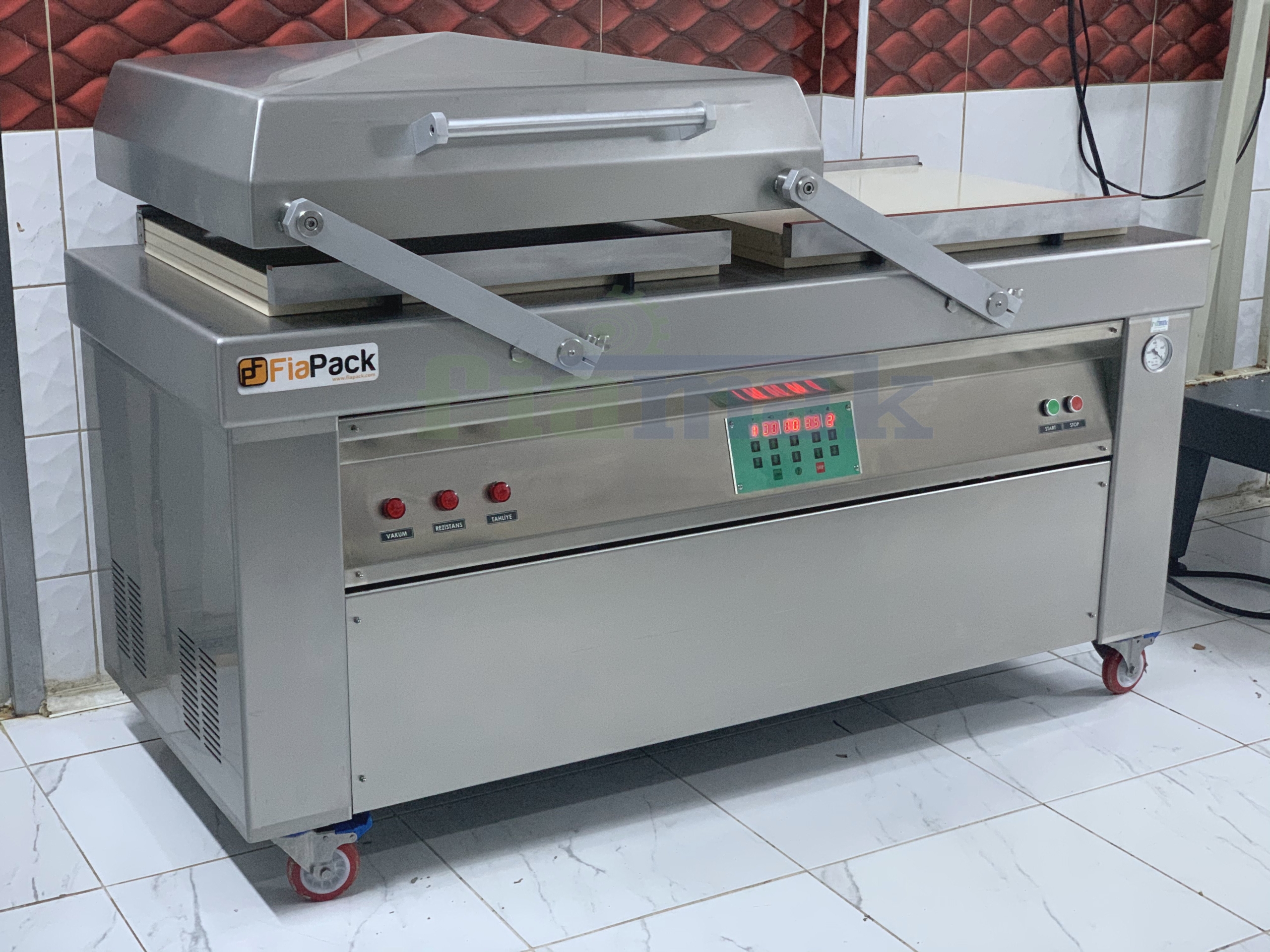 Fiapack Vakum Makinası 70 Cm Profesyonel Tamburlu Vakum Çift Odalı Vakumlama Makinesi - Görsel 4