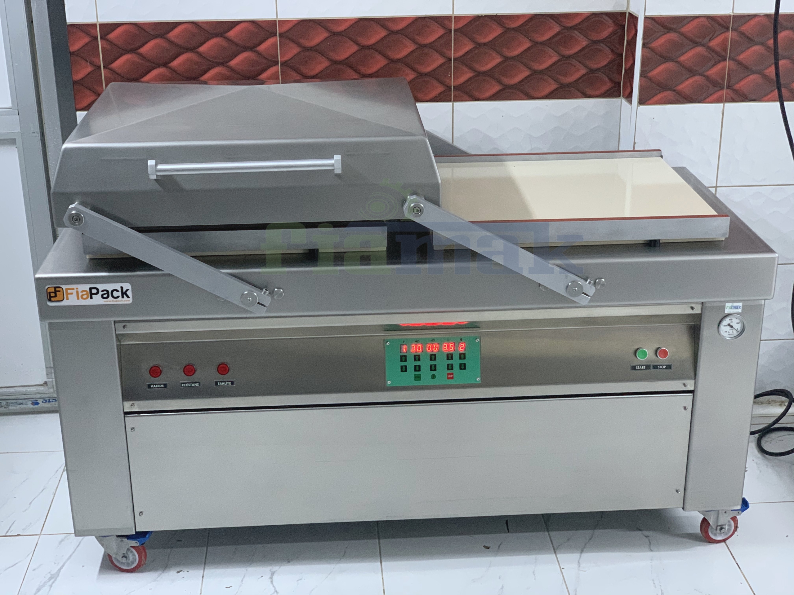 Fiapack Vakum Makinası 70 Cm Profesyonel Tamburlu Vakum Çift Odalı Vakumlama Makinesi
