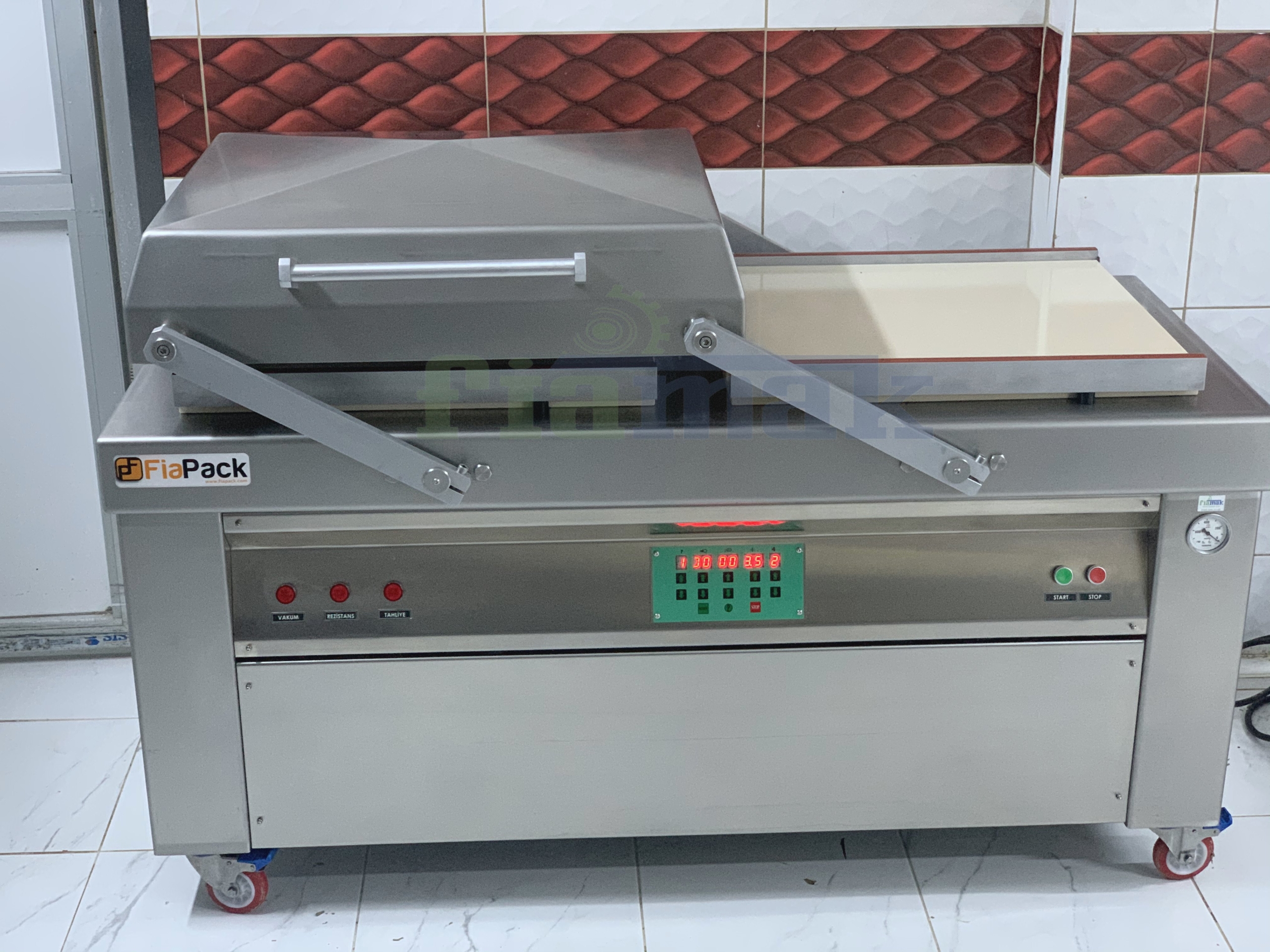 Fiapack Vakum Makinası 70 Cm Profesyonel Tamburlu Vakum Çift Odalı Vakumlama Makinesi - Görsel 6