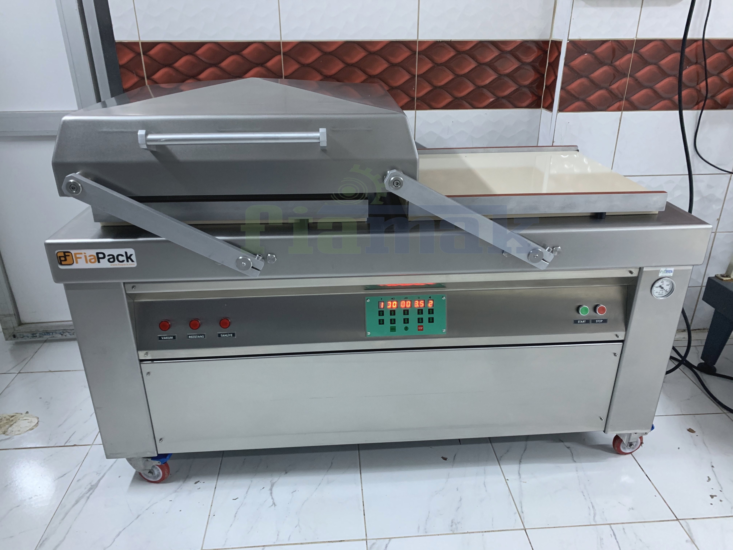 Fiapack Vakum Makinası 70 Cm Profesyonel Tamburlu Vakum Çift Odalı Vakumlama Makinesi - Görsel 8