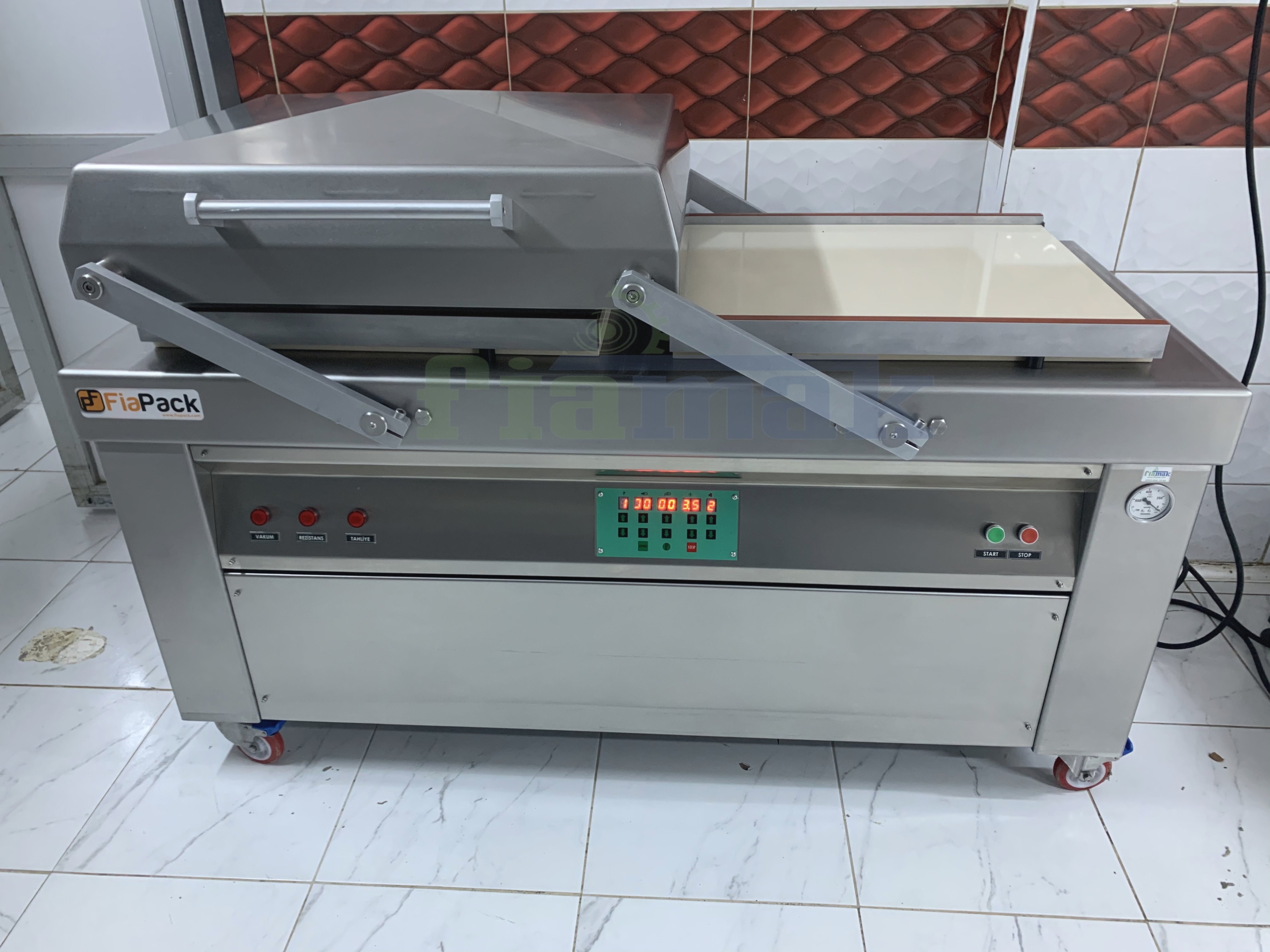 Fiapack Vakum Makinası 70 Cm Profesyonel Tamburlu Vakum Çift Odalı Vakumlama Makinesi - Görsel 7