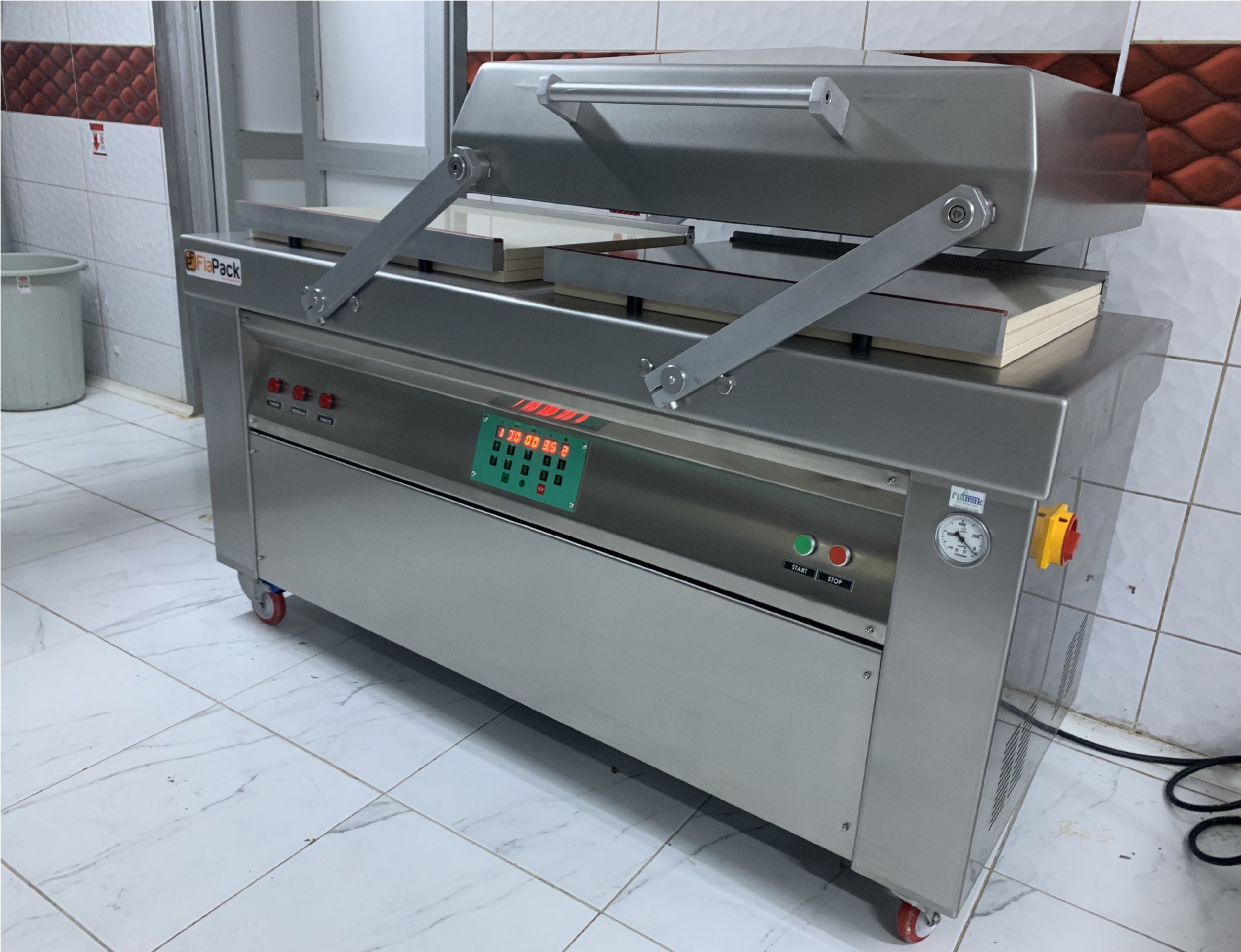 Fiapack Vakum Makinası 70 Cm Profesyonel Tamburlu Vakum Çift Odalı Vakumlama Makinesi - Görsel 3