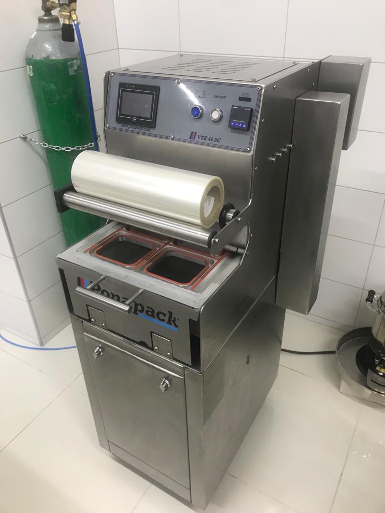 Ponapack VTK 40 SC Çekmeceli Gazlı Tabak Kapatma Makinesi ikinci el