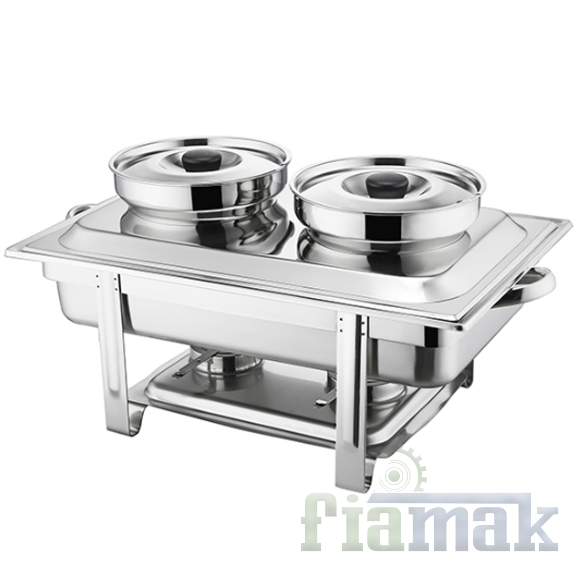 Arisco Yakıtlı Chafing Dish (Reşo) M21178 – Paslanmaz Çelik Gövde, 2 mm Çerçeve Kalınlığı, Yakıtlı Isıtma Sistemi