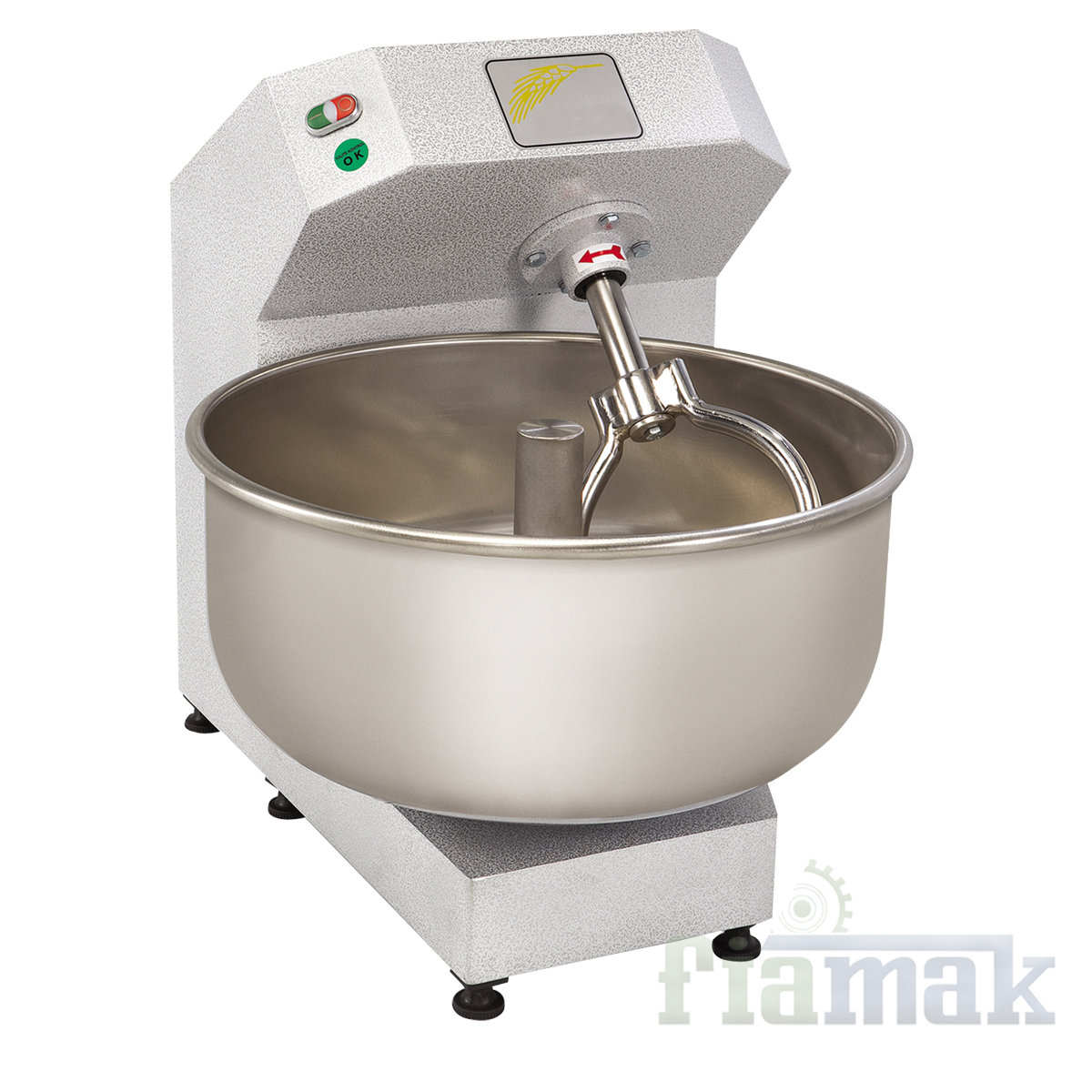 Arisco Hamur Yoğurma Makinesi – 120 kg Kapasiteli, 1100W Güç, 380V Elektrik