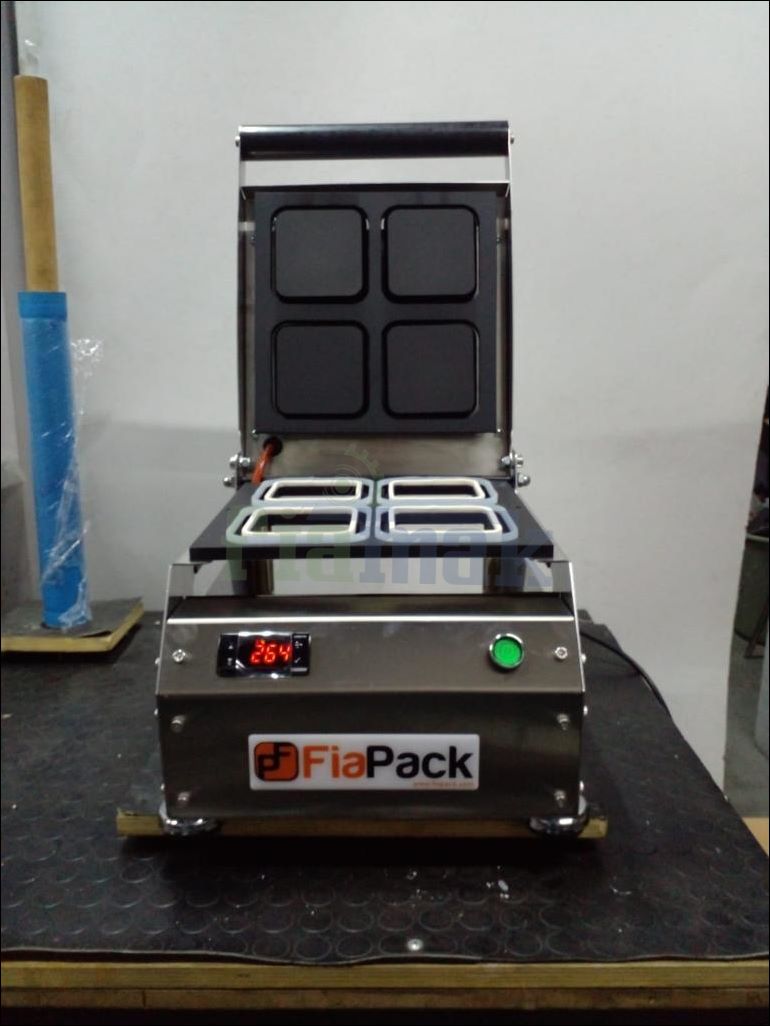 Paslanmaz Kase Tabak Kapatma Makinesi 110x110mm Kuruyemiş Tabağı GMF-110 - Görsel 3