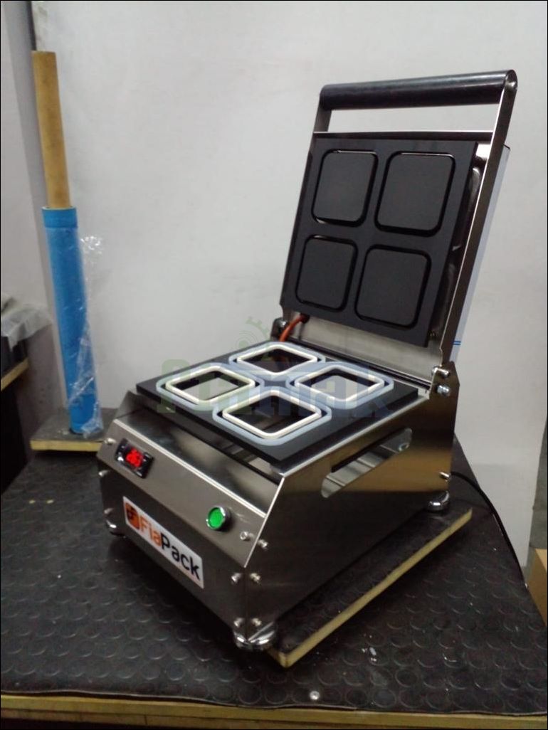 Paslanmaz Kase Tabak Kapatma Makinesi 110x110mm Kuruyemiş Tabağı GMF-110 - Görsel 4