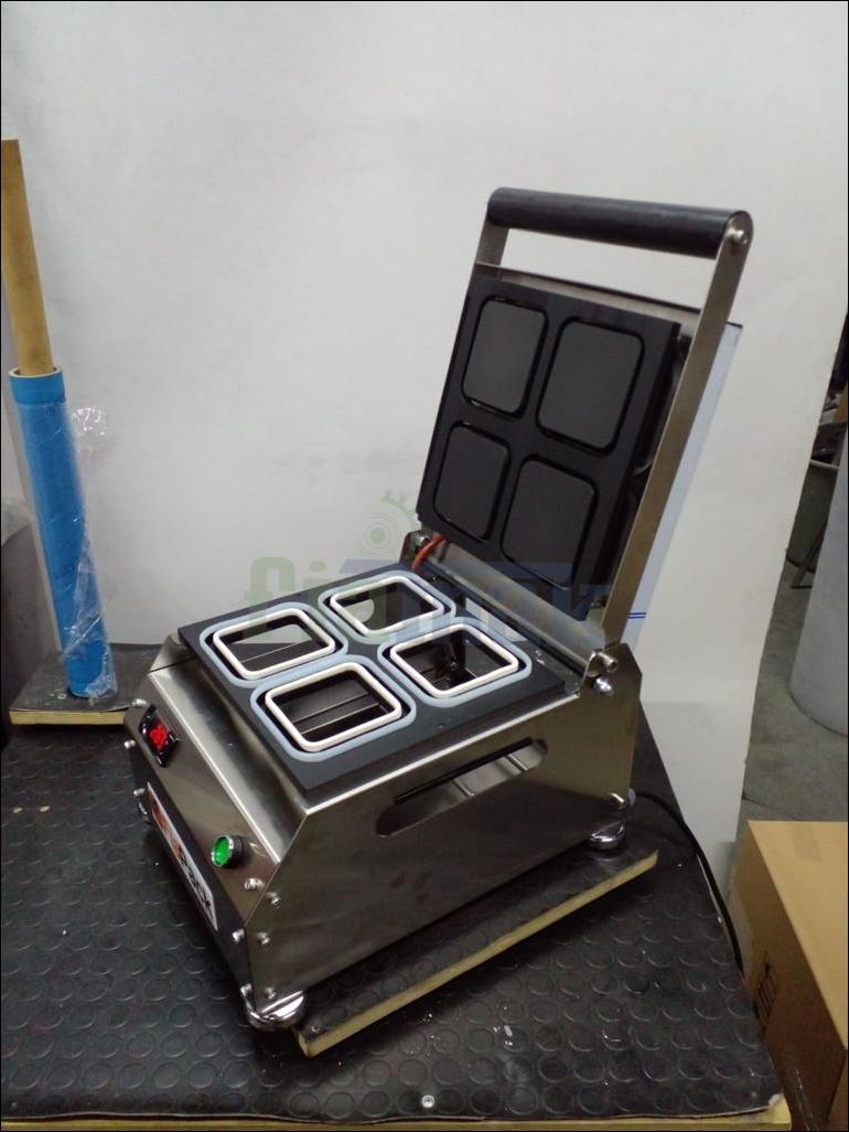 Paslanmaz Kase Tabak Kapatma Makinesi 110x110mm Kuruyemiş Tabağı GMF-110 - Görsel 5
