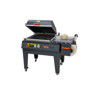 Profesyonel FiaPack Kapaklı Shrink Ambalaj Makinesi – Tek Adımda Kesme ve Mühürleme (50x60 cm)