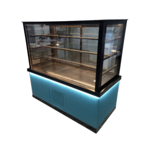 100 cm Mavi Mobilyalı Lüks Pasta Teşhir Dolabı (Dinamik Soğutma ve LED)